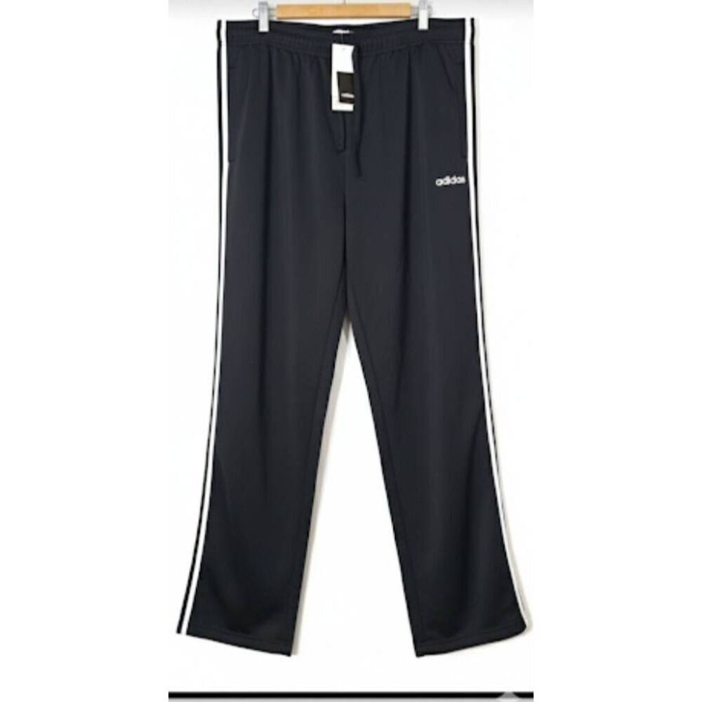 Adidas Mens 3xl sweatpants black white straight leg lounge wear Activewear
